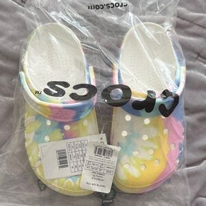 CROCS Multicolor Tie-Dye Clogs